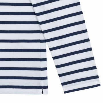 Le Minor Mariniere with Side Slits D43 White/Navy