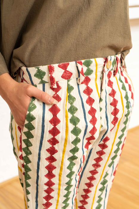 Tailored Pants Diamond Print-Women-The ANJELMS Project