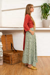 Maxi Skirt Moroccan Print Olive-Women-The ANJELMS Project