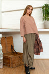 Long Sleeve Button Top Rhubarb-Women-The ANJELMS Project