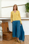 Pocket Top Moroccan Print Yellow-Women-The ANJELMS Project