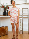 Tab Drawstring Shorts - Rose Bush-Women-The ANJELMS Project