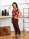 Shell Top - Red Print Patchwork-Women-The ANJELMS Project