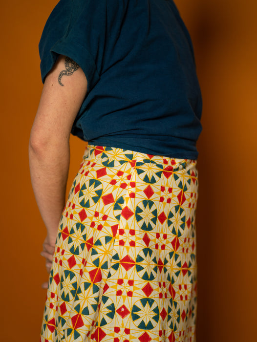 Reversible Skirt - Parcheesi Print