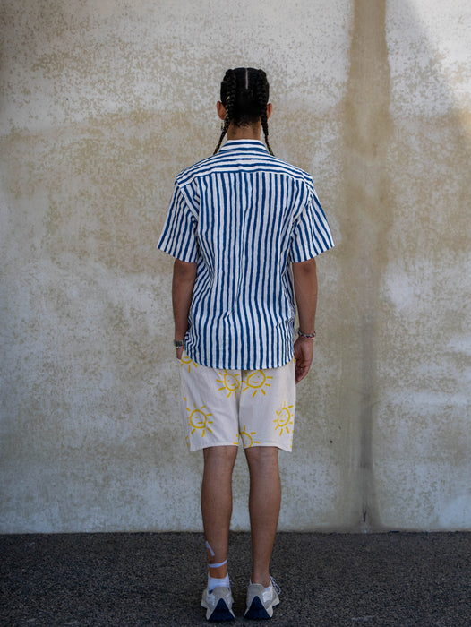 Short Sleeve Unisex Shirt | Indigo Stripe