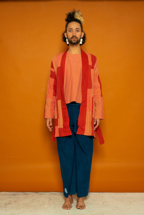 Waste Not Want Not Long Jacket - Coral Mix