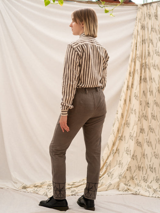 Tailored Pants - Fence Print